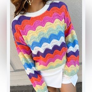NWT over the rainbow sweater from boutique